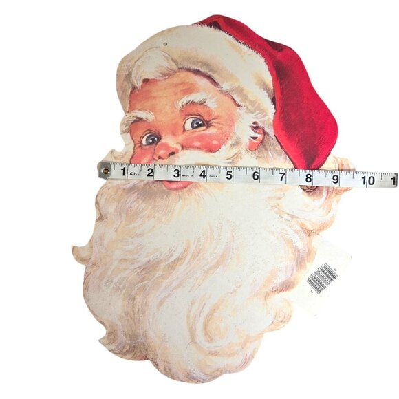 Vintage Christmas Santa Claus Die Cut Decor Gibson Greetings Inc USA 14" NOS - Picture 9 of 9